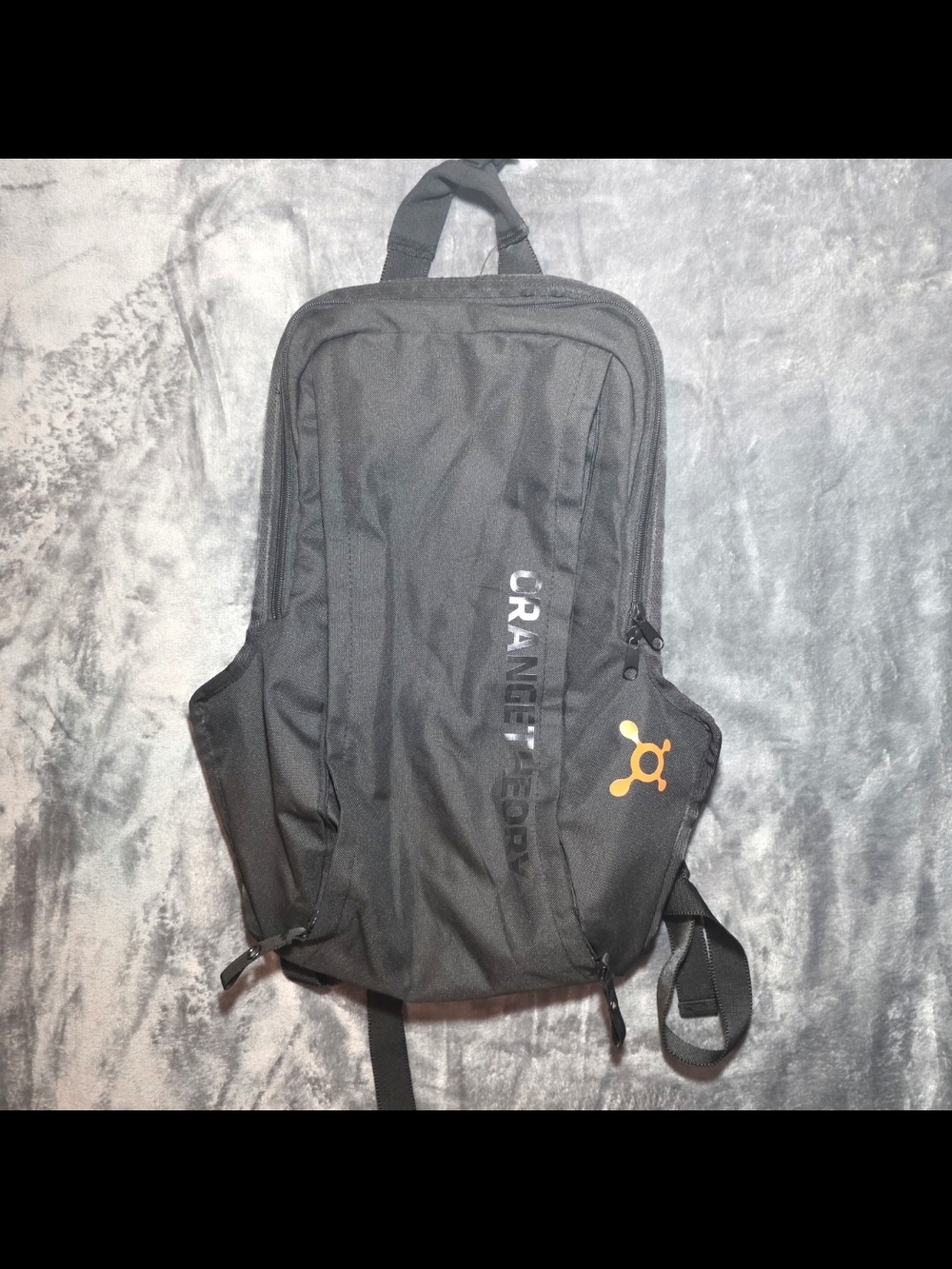 Orangetheory Black Backpack with Orange Logo Accent